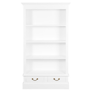 Tasmania 2 Drawer Bookcase (White)