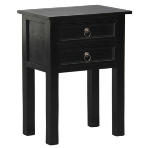 Elliot 2 Drawer Lamp Table (Black)