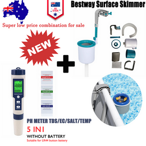 5 in 1 PH Meter Water Quality Monitor Tester Pen and one Bestway Surface Skimmer