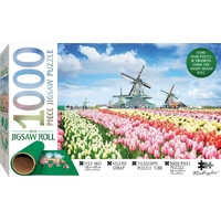 Dutch Windmills - 1000 Piece Puzzle  (Includes Roll-Up Mat)