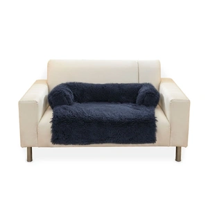  Pet Sofa Cover Soft with Bolster S Size (Dark Blue)