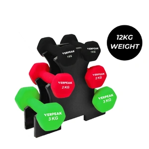 Neoprene 12kg Dumbbell Set (1,2,3kg x 2)