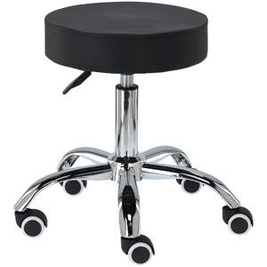 Salon Stool - Adjustable Swivel Round Chair - Pedicure Beauty Hairdressing
