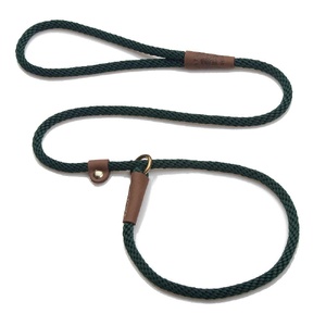 Mendota British Style Slip Leash - Length 1/2in x 4ft(13mm x 1.2m) - Hunter Green