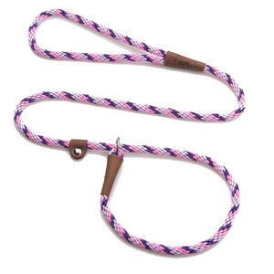 Mendota British Style Slip Leash - Length 1/2in x 4ft(13mm x 1.2m) - Tricolour Lilac