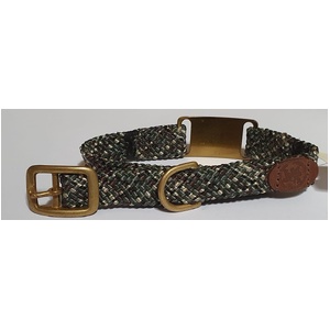 Mendota Products - ID Junior Dog Collar with Brass Tag - SIZES: 35CM,  - Made in the USA - Camo