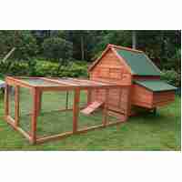 XL Chicken Coop Rabbit Hutch Ferret Cage Hen Chook Cat Kitten House With Run