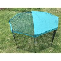 6 Panel Dog Cat Exercise Playpen Puppy Enclosure Rabbit Fence With Cover