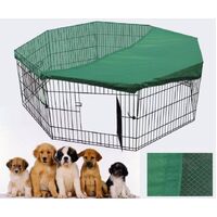 42' Dog Rabbit Playpen Exercise Puppy Enclosure Fence with cover