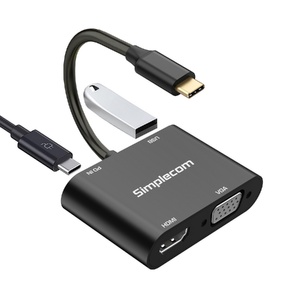 Simplecom DA440 4-in-1 USB-C Multiport Adapter with Power Delivery USB 3.0 VGA HDMI