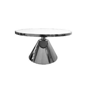 Glam Black 90cm Coffee Table - White Marble