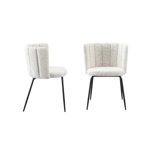 Amelia Boucle Beige Dining Chairs - Set of 2