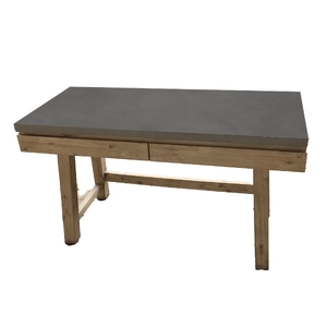 140cm Computer Writing Desk with Concrete Top - Grey