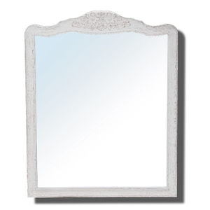Dresser Mirror Vanity Dressing Table Solid Wood Frame Distressed White