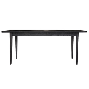 Dining Table 180cm Solid Oak Wood Home Dinner Furniture - Black