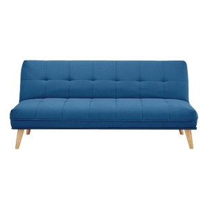 3 Seater Sofa Queen Bed Fabric Uplholstered Lounge Couch - Blue