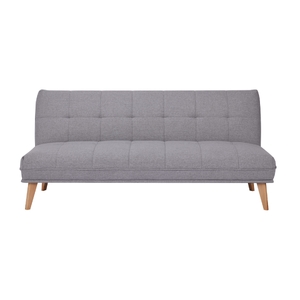 3 Seater Sofa Queen Bed Fabric Uplholstered Lounge Couch - Light Grey
