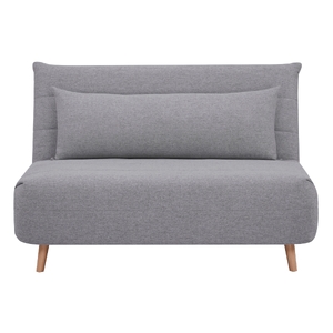 2 Seater Sofa Futon Bed Love Seat Fabric Lounge Couch - Grey