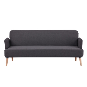 3 Seater Sofa Futon Bed Fabric Lounge Couch - Charcoal