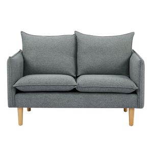 2 Seater Fabric Sofa Lounge Couch Dark Grey