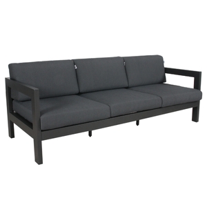 3 Seater Outdoor Sofa Lounge Aluminium Frame Charcoal