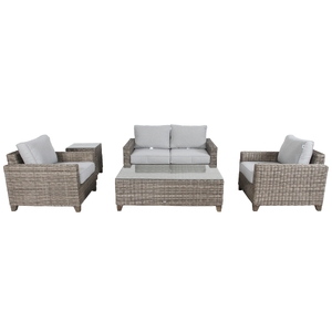 2+1+1 Seater Wicker Rattan Outdoor Sofa Set Coffee Side Table Chair Lounge
