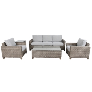 3+1+1 Seater Wicker Rattan Outdoor Sofa Set Coffee Side Table Chair Lounge