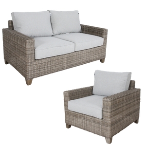 2+1 Seater Wicker Rattan Outdoor Sofa Chair Lounge Set