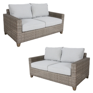 2+2 Seater Wicker Rattan Outdoor Sofa Chair Lounge Set