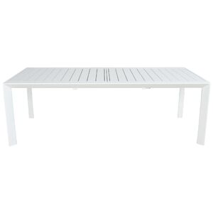 230-345cm Aluminium Outdoor Extensible Dining Table White
