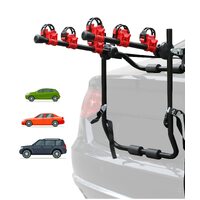 3 Bike Universal Cycle Bicycle Car Rear Carrier Rack Hanger Mount for Car Sedan Hatchback Minivan SUV