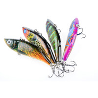 4x 8cm Vib Bait Fishing Lure Lures Hook Tackle Saltwater