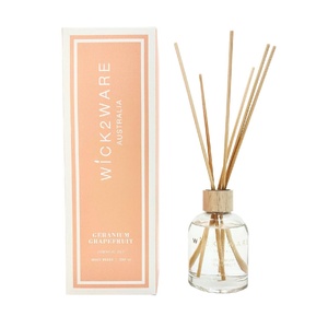 Wick2Ware Australia Geranium Grapefruit Fragrance Reed Diffuser 200ml/7.1 fl oz