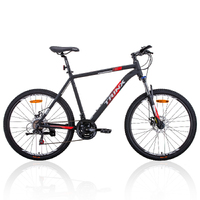 MTB Mens Mountain Bike 26 inch Shimano Gear 21-Speed [Colour: Matt Black White/Red] [Size Of Frame: 17 inches]