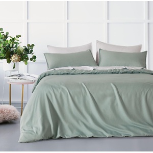 Bamboo Microfibre Quilt Cover Set - Sage Green - Single