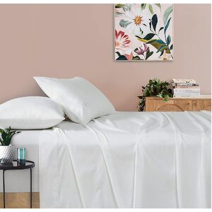 Gioia Casa Vintage Washed 100% Cotton Sheet Set with 2 Pillowcases - White - King Size