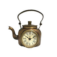 Table Clock - Old Brass Tea Kettle