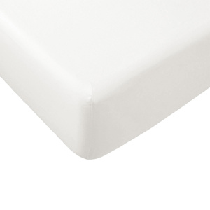 Essentially Home Living Polyester Cotton Fitted Sheet 36cm Wall Ivory Single