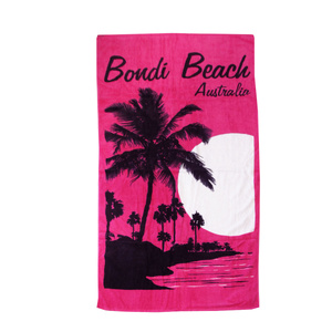 Aqua Blu Bondi Beach Aqua 100% Cotton Beach Towel 80 x 150 cm