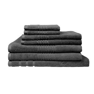 Rans Montage 7 Piece Cotton Bath Towel Set - White