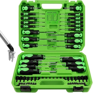 SWANLAKE 86PCS Magnetic Screwdriver Set,Includes Slotted/Phillips/Torx Mini Precision Screwdriver, Replaceable Screwdriver Bits and nut drivers With S