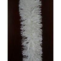 5x 2.5m Christmas Tinsel Xmas Garland Sparkly Snowflake Party Natural Home Dcor, Traditional White