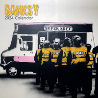 Banksy - 2024 Square Wall Calendar 16 Month Arts Planner Christmas New Year Gift