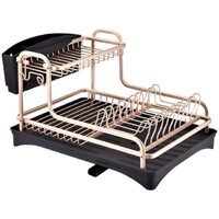 Aluminium Dish Storage Drainer Rose Gold