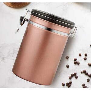 1.2L Storage Container with Spoon Champagne Gold