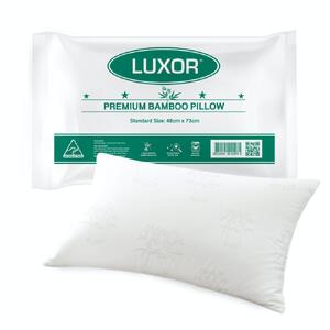 Luxor Australian Made Bamboo Cooling Pillow Standard Size Four Pack