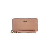 Long Zip Around Wrist Wallet with Detachable Wrist Strap One Size Women