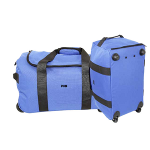 60L FIB Wheeled Travel Duffle Duffel Bag Luggage - Medium (Blue)