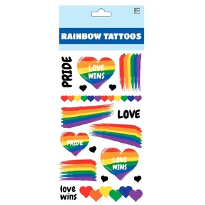 17x Rainbow Tattoos Pride Temporary Waterproof Gay Pride Stickers Mardi Gras