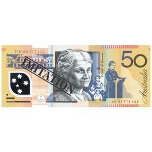 50 Dollar Australian Souvenir Note Pad Fake AUD Money - 1 Pack of 50 Sheets